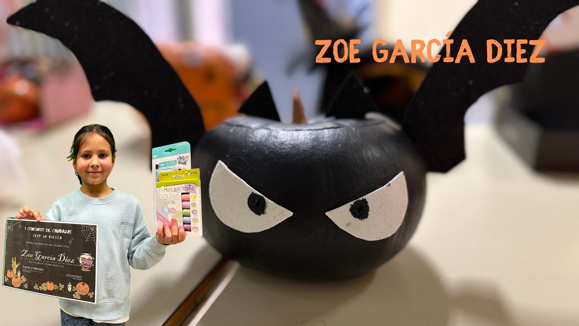 Zoe García Diez ganadora concurso de calabazas 2024