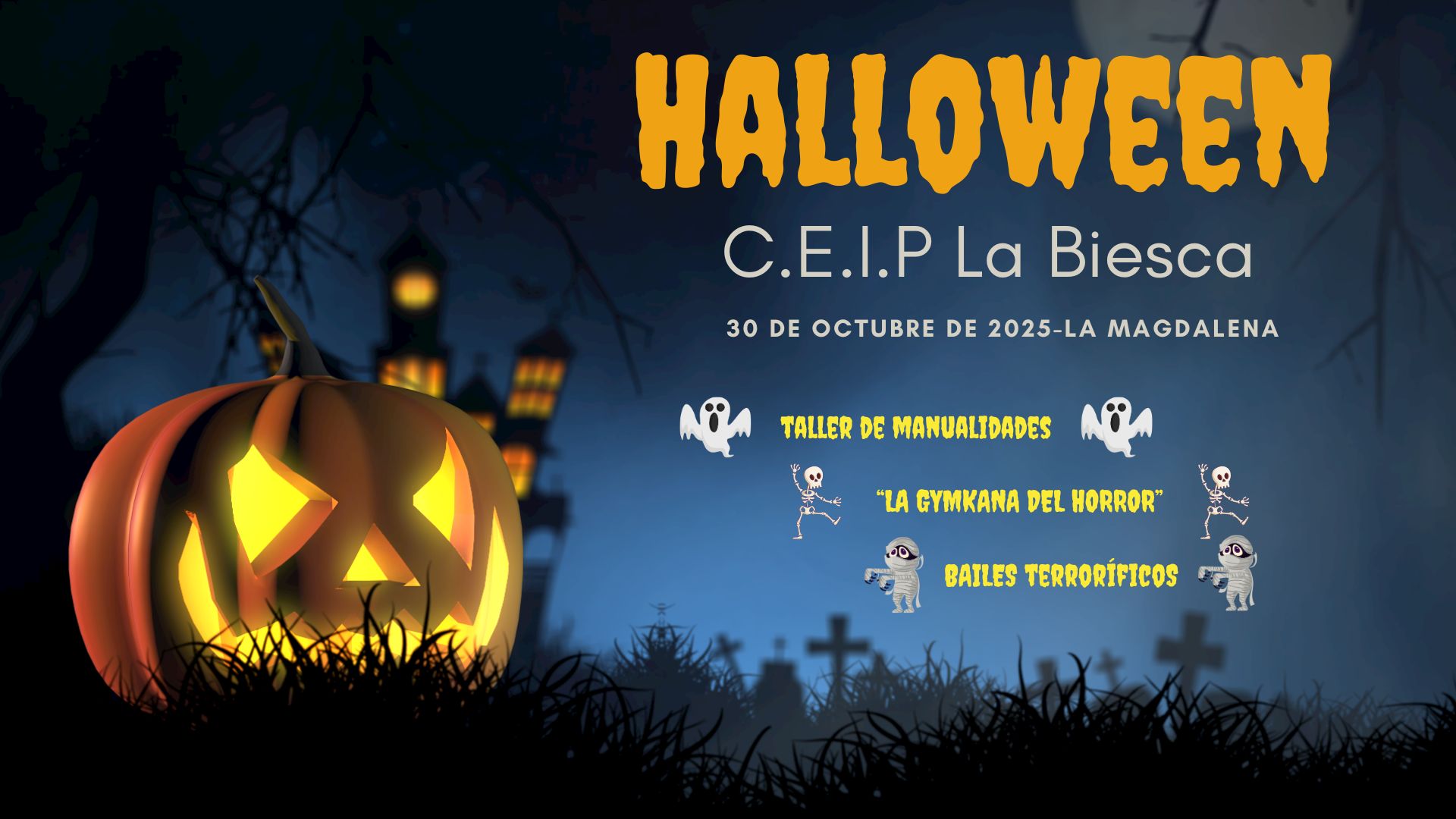 Cartel de la fiesta de Halloween 2025