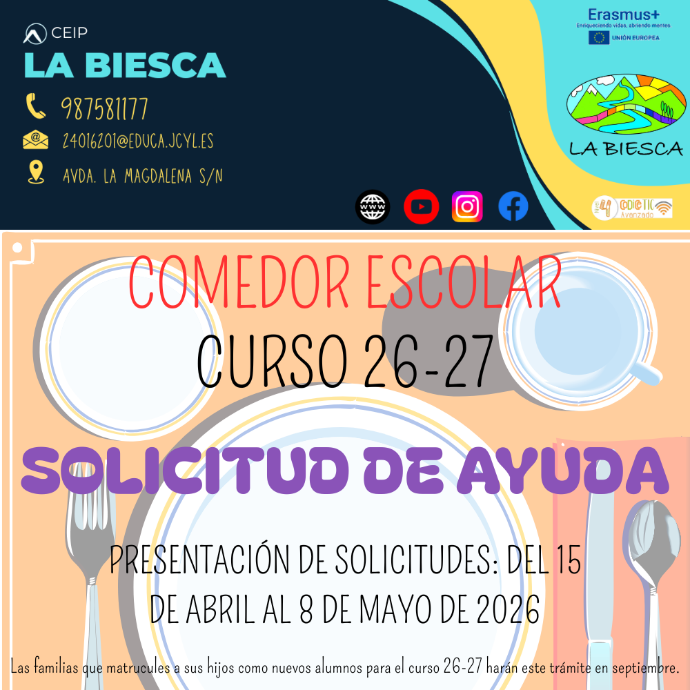 Ayuda comedor para el curso 26-27