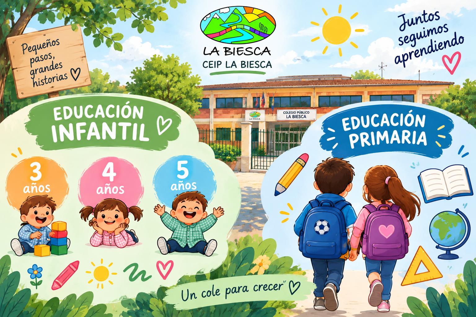 Imagen con los estudios impartidos en el centro